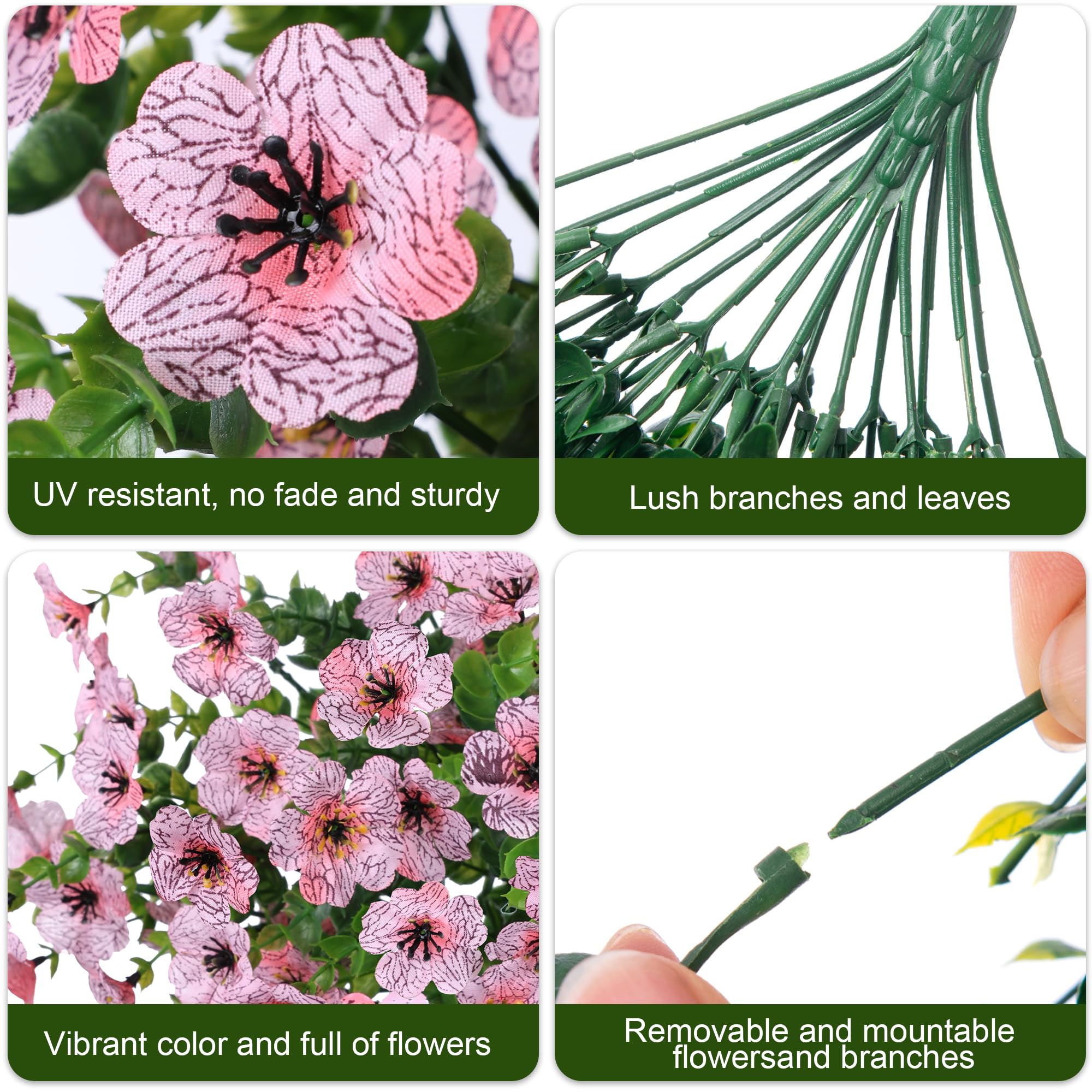 INSPRING UV-resistant silk daisy hanging plant enhances porch decor.