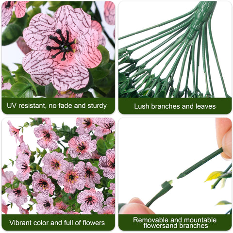 INSPRING UV-resistant silk daisy hanging plant enhances porch decor.
