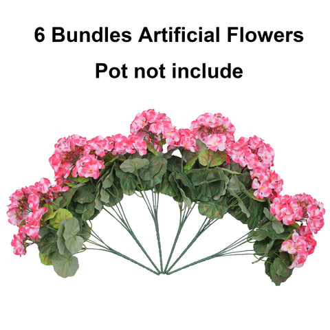 INSPRING six-bundle geraniums are low-maintenance color for planters.