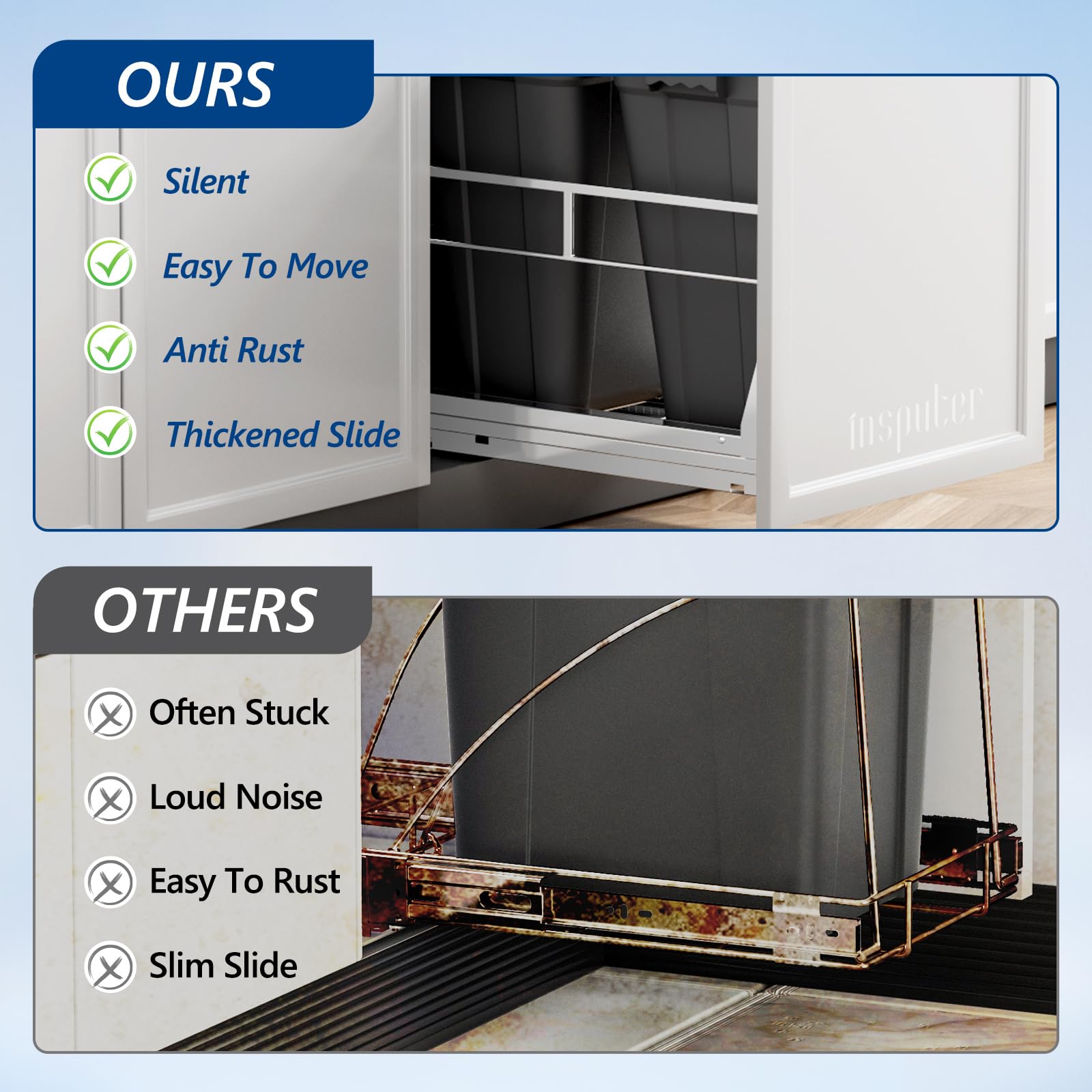 Insputer versatile under-sink solution for kitchen and laundry