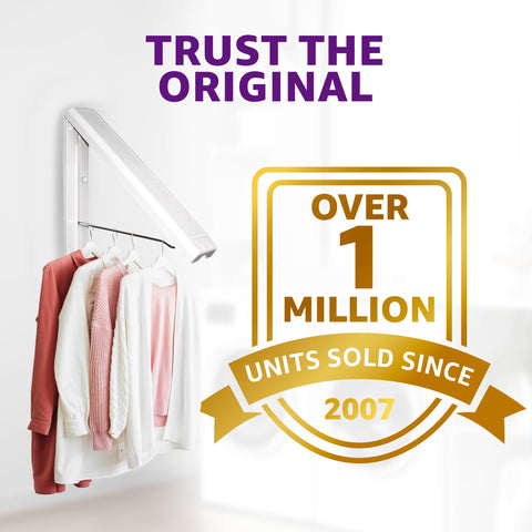 InstaHanger triangular design supports up to 60 lbs for heavier garments.