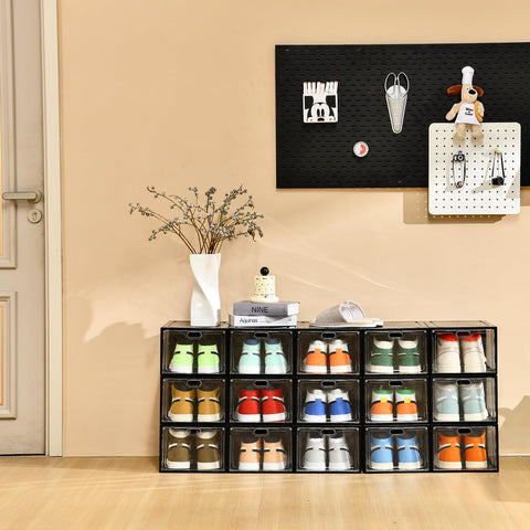 INSTY easy-assembly shoe storage saves setup time.