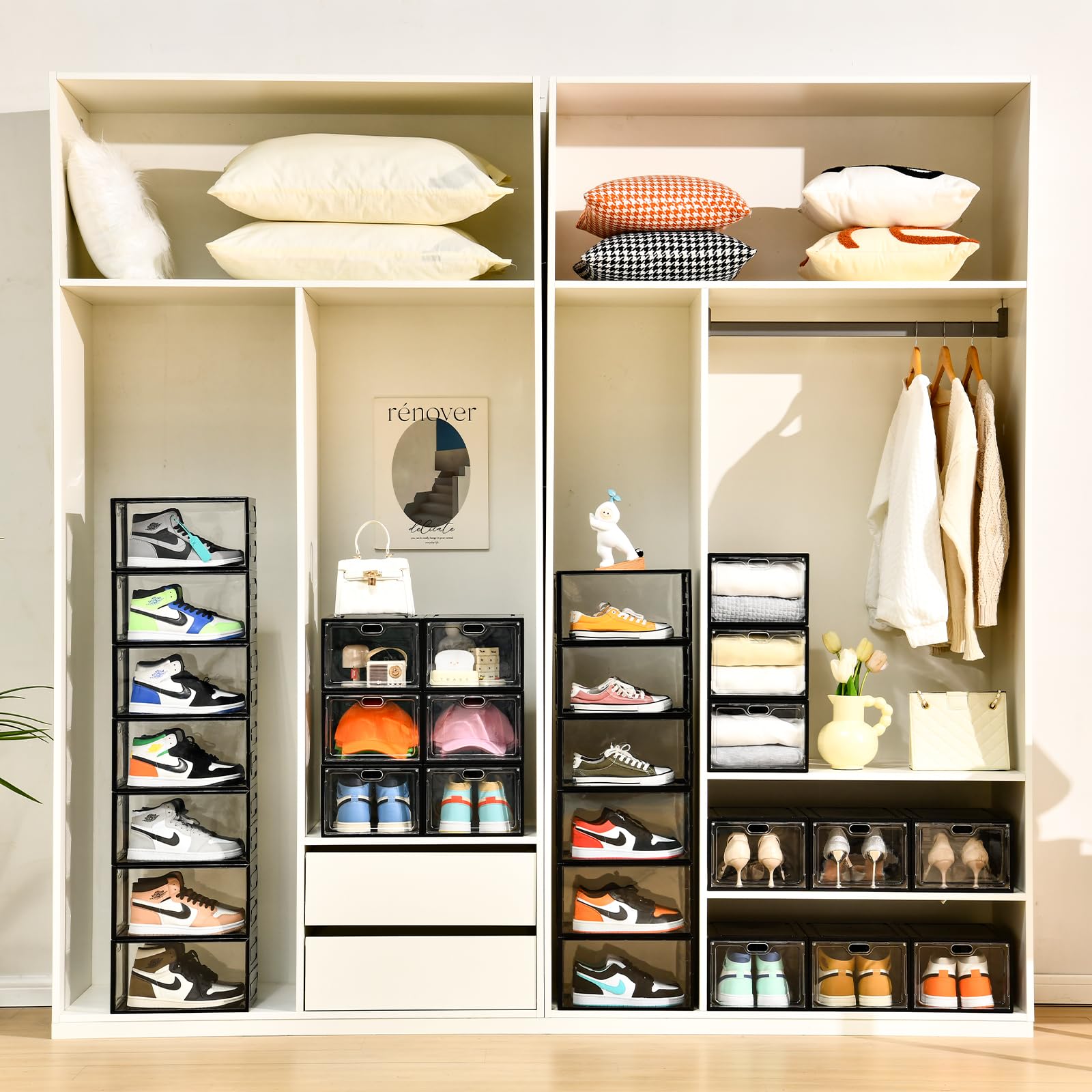 INSTY multifunctional organizer fits closets, desks, and bathrooms.