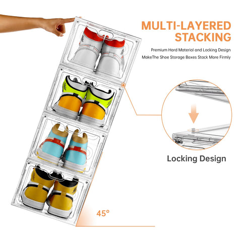 INSTY easy-assembly shoe storage box ready to set up in minutes