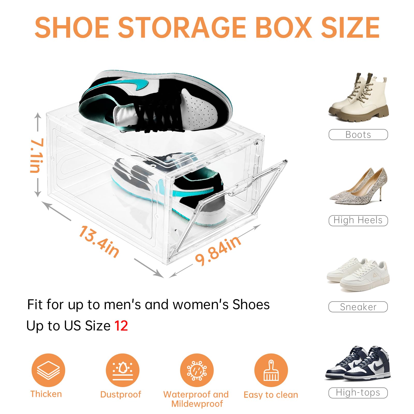 INSTY magnetic-door shoe box shows easy access with secure closing