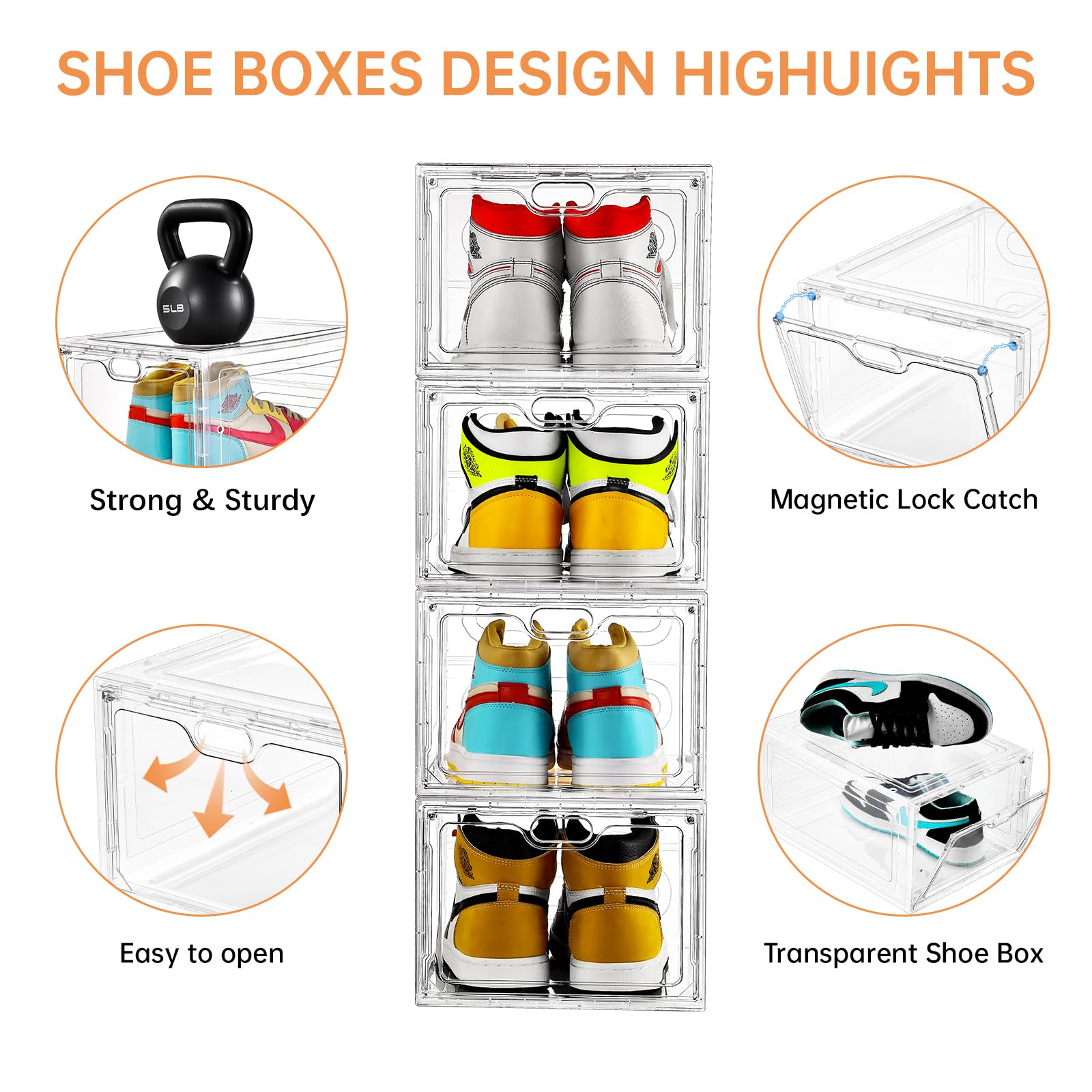INSTY stackable design demonstrates space-saving organization for multiple boxes