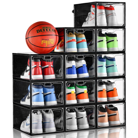 INSTY shoe storage box with transparent door for easy display and access.