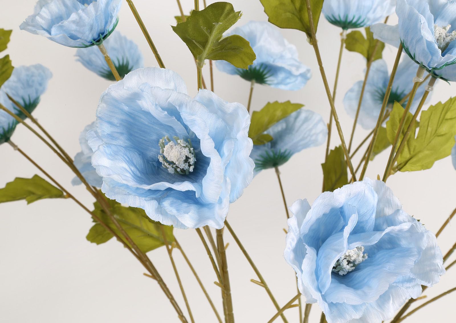 INSUNSIX blue poppy centerpiece ideal for weddings and parties