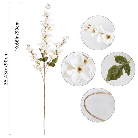 INSUNSIX long-stem delphinium in vase setup for elegant table decoration
