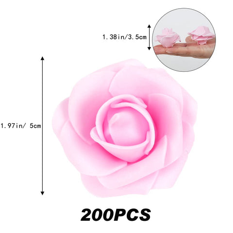 INSUNSIX stemless foam rose heads ready for DIY projects