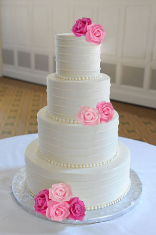 INSUNSIX 3-inch pink foam rose heads provide vibrant color without watering.