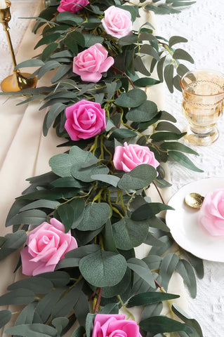 INSUNSIX stemless pink foam rose heads offer easy arrangement for DIY bouquets.