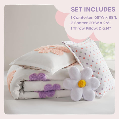 Intelligent Design Gracie throw pillow 14 inch adds whimsical texture.