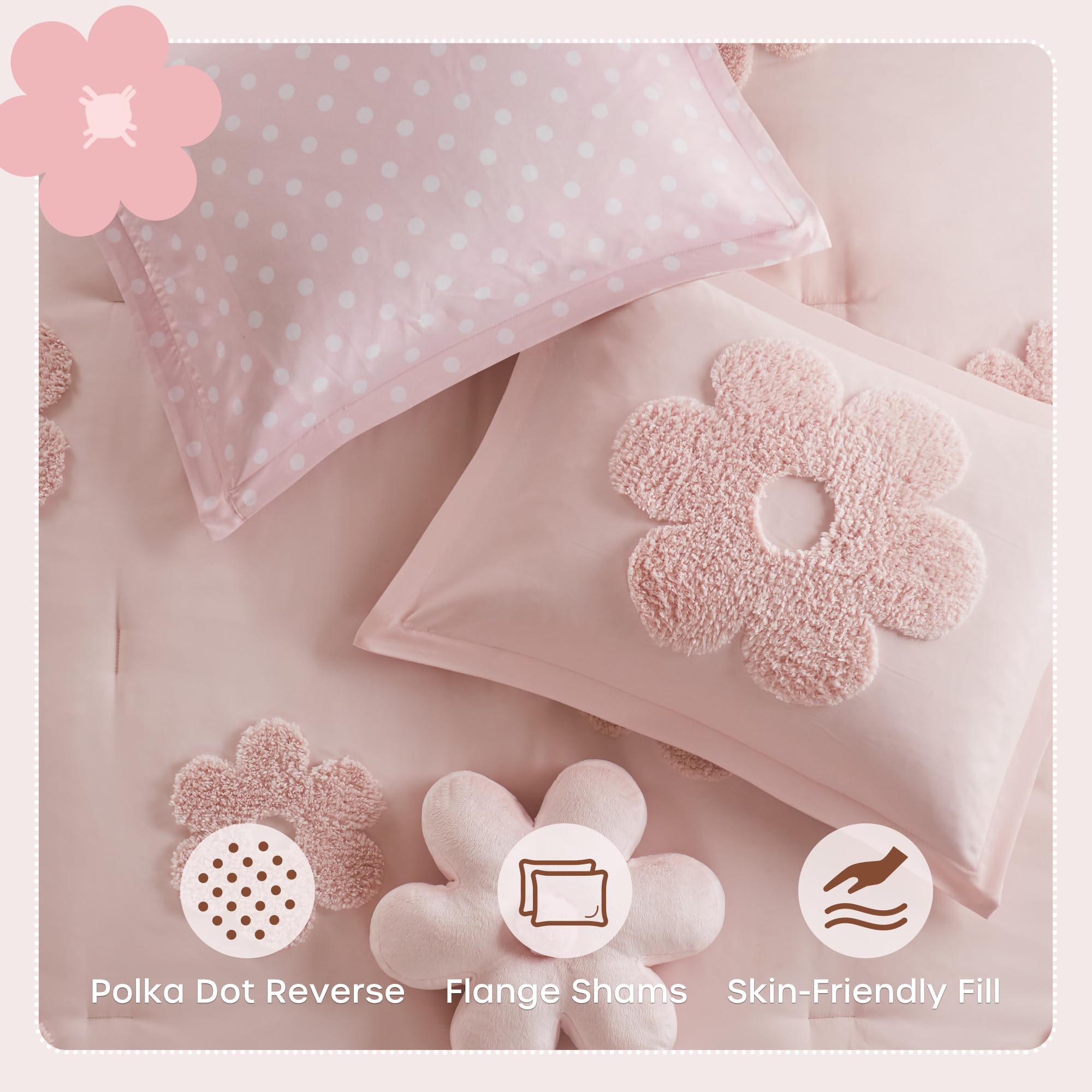 Intelligent Design Gracie polka-dot reverse detail for a playful room update.