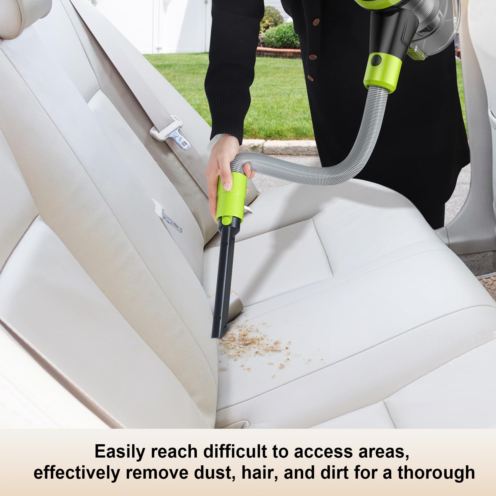 Intercleaner adjustable tube length helps reach high shelves and under furniture