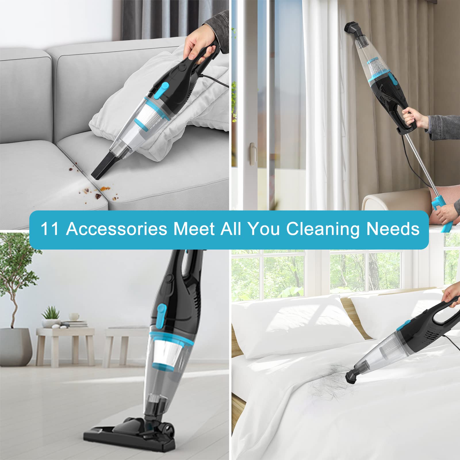 Intercleaner handheld mode for sofas, cars, and tight gaps