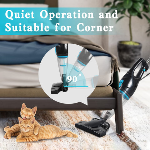 Intercleaner large 0.8 L dust cup reduces frequent emptying