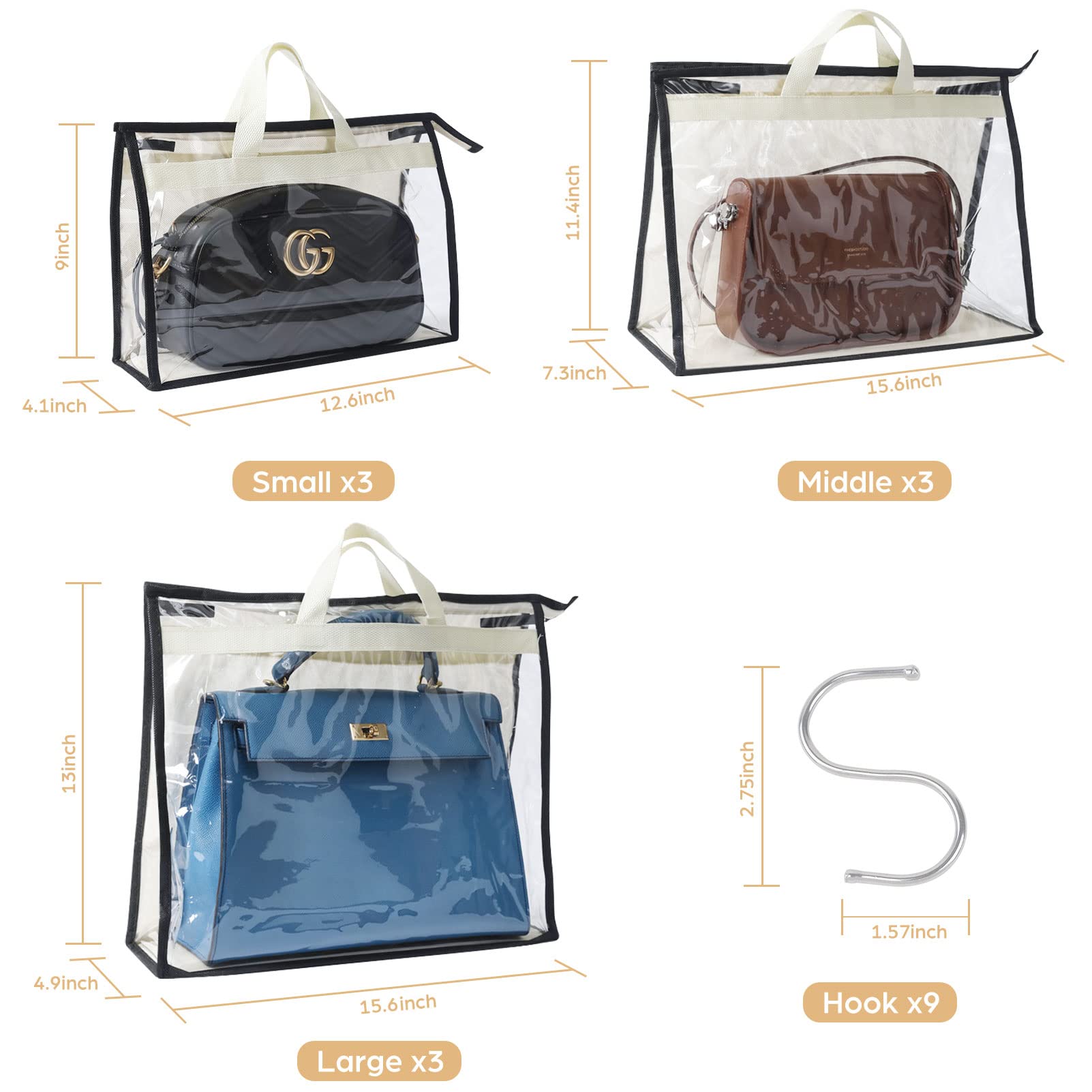 Interesse clear purse storage bag lets you spot contents without opening