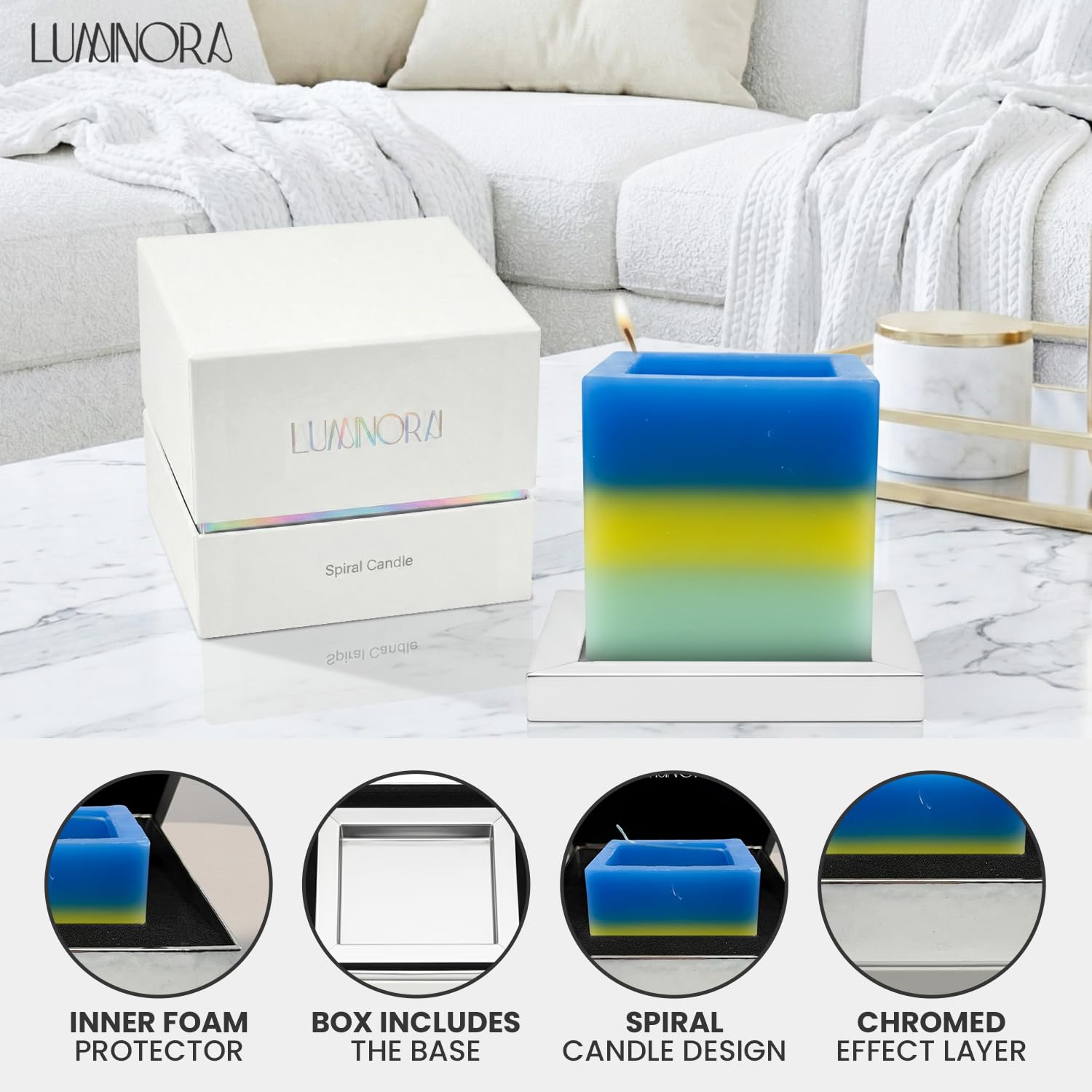 INTERGAZE LUMINORA twisted-design detail highlights geometric artistry in décor.