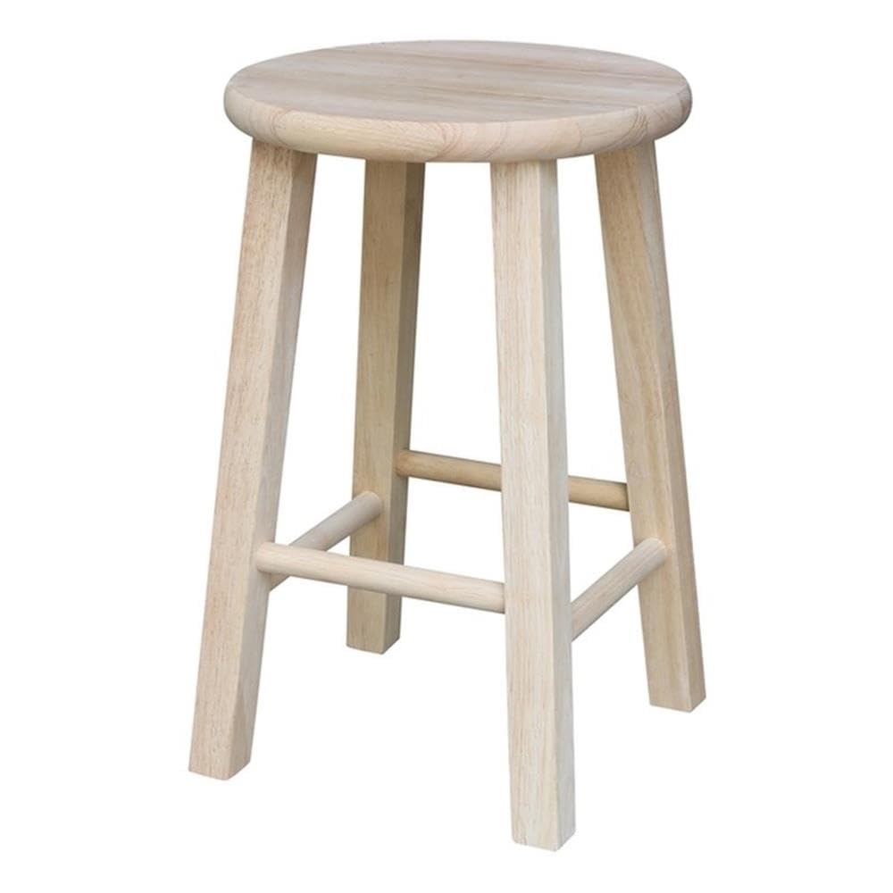IC International Concepts Round Top Stool assembled, sturdy daily use.