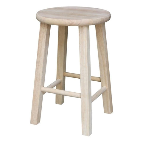 IC International Concepts Round Top Stool assembled, sturdy daily use.