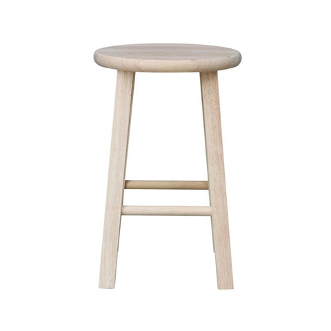 IC International Concepts solid Parawood stool provides durable seating.
