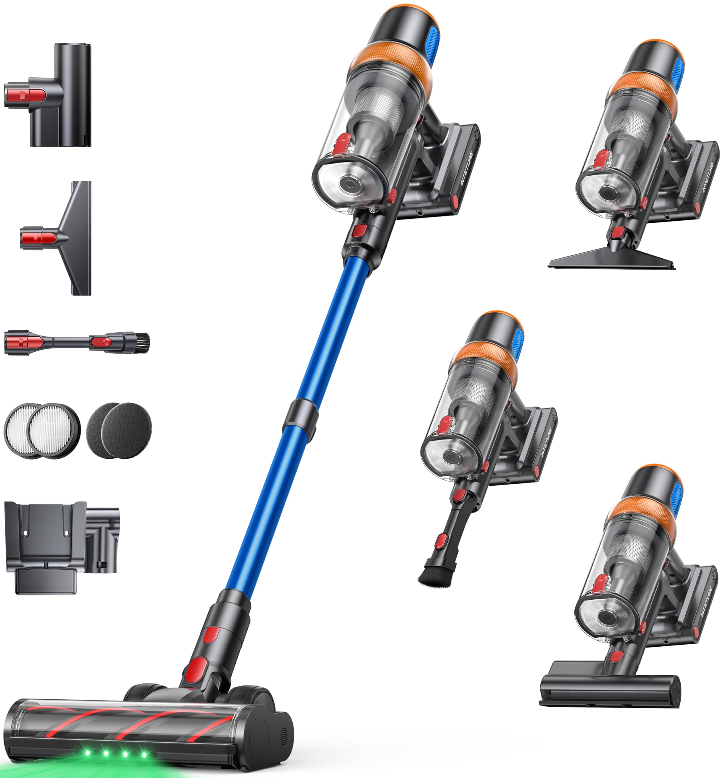 INTETURE cordless vacuum with a 650W motor delivers strong daily floor cleaning.