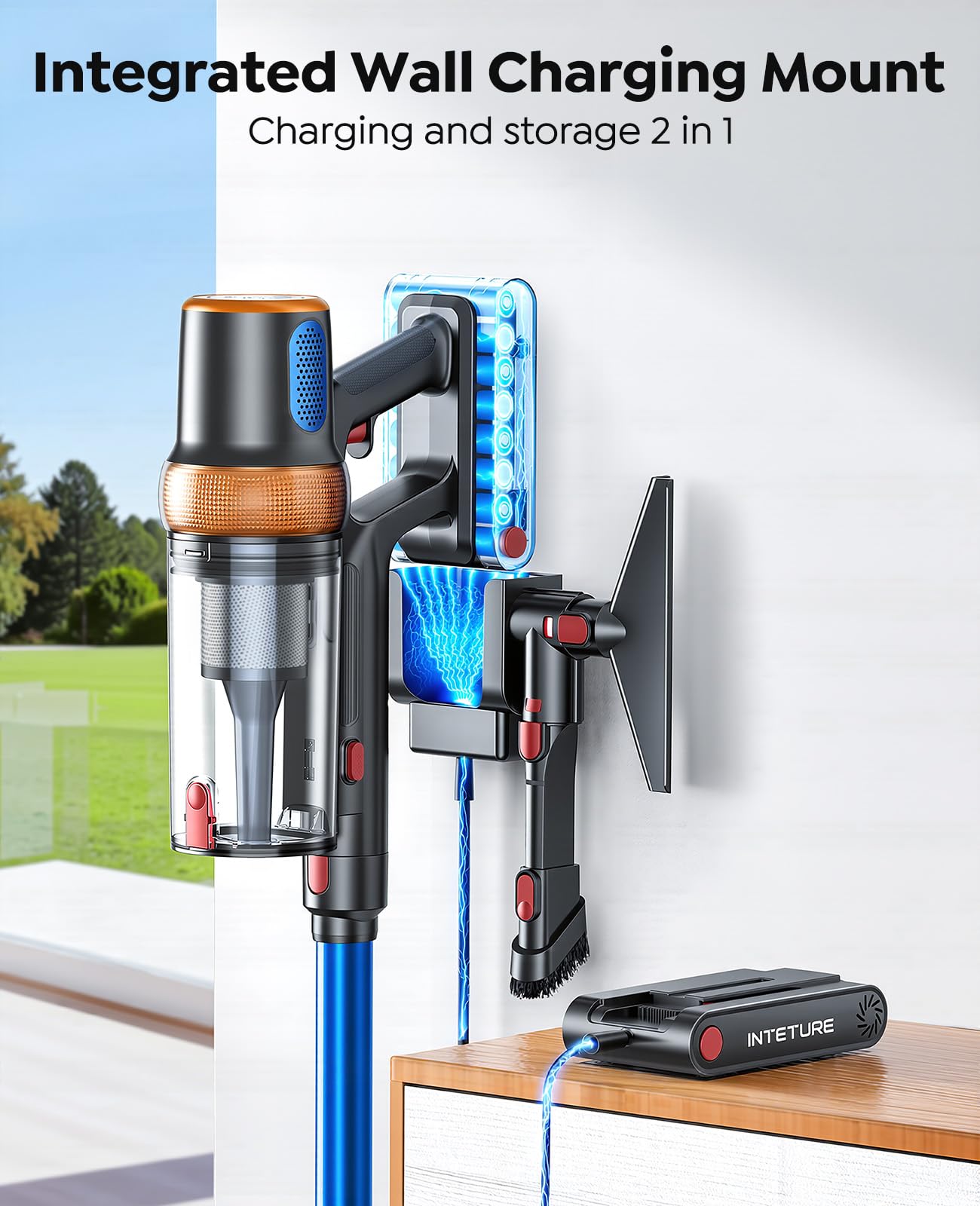 INTETURE 8-stage filtration helps capture fine particles and odors.