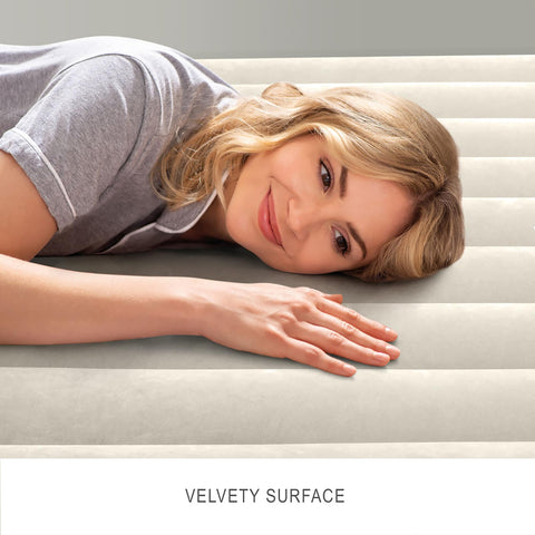 Intex 64103E soft flocking stays comfortable and easy to clean.