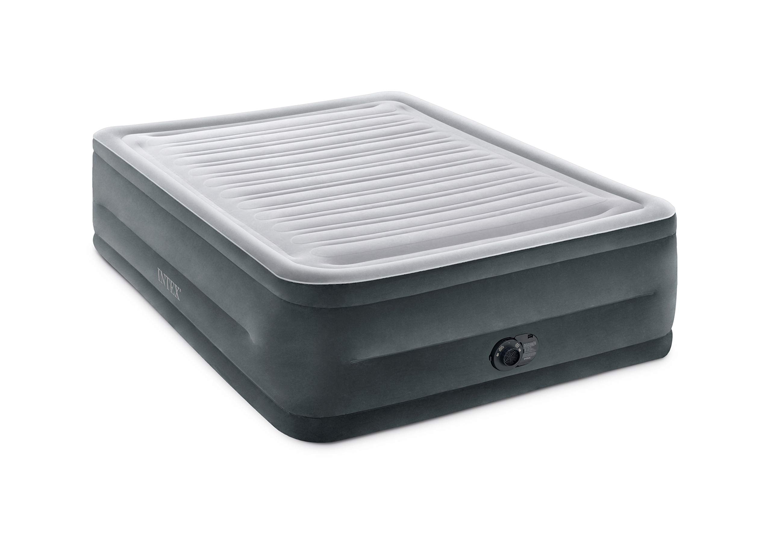 Intex 64417ED queen Dura-Beam comfort plush top provides cushioned sleep on the go