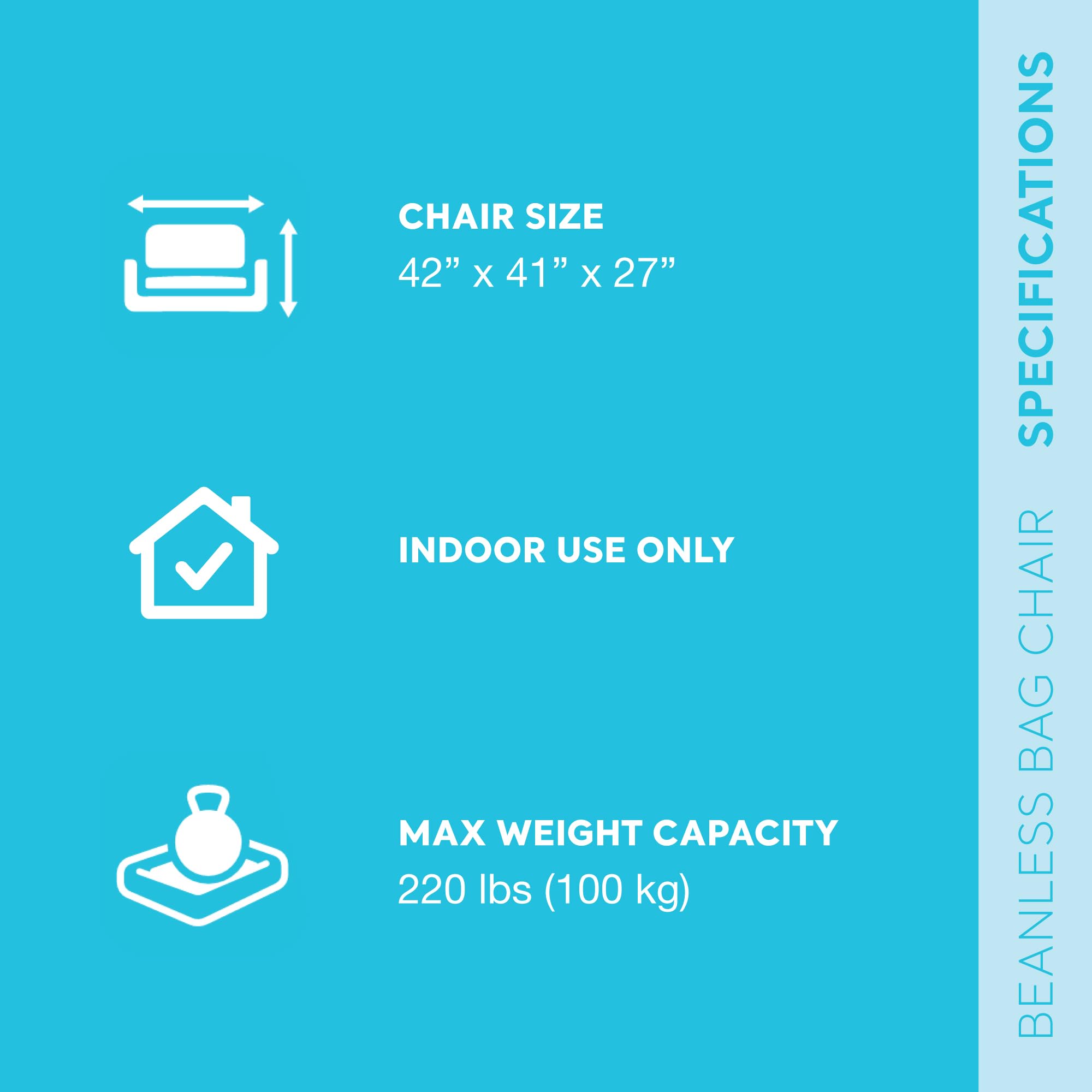 Intex beanless bag chair inflated in a living room for casual movie night
