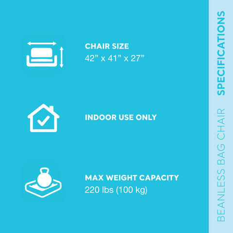 Intex beanless bag chair inflated in a living room for casual movie night