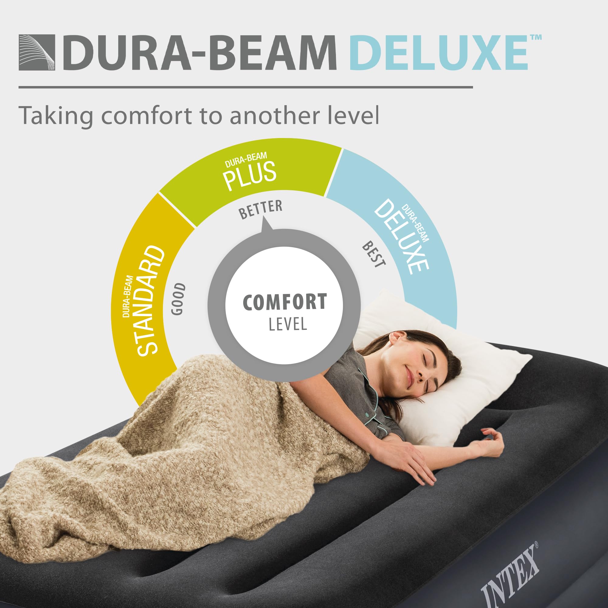 Bottom ring stability helps prevent sagging on the Intex airbed.