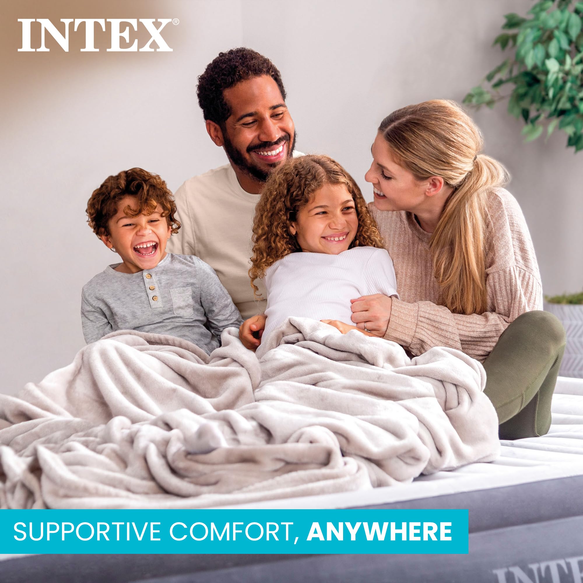Intex dual-layer air pocket system close-up for added comfort