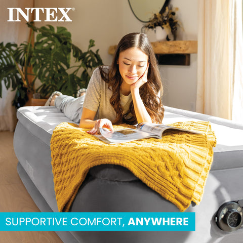 Intex Dura-Beam edge construction shows durable edge support during sleep.