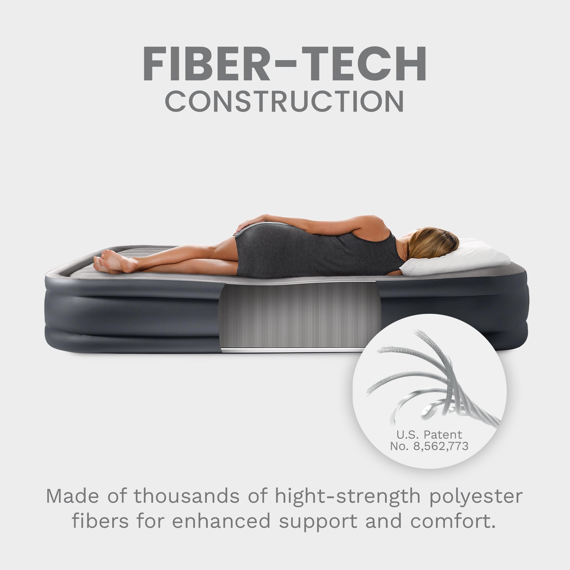 Indoor and outdoor versatility of Intex air mattress for guests or camping
