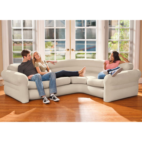 Intex inflatable corner sofa dimensions 101 by 80 by 30 inches