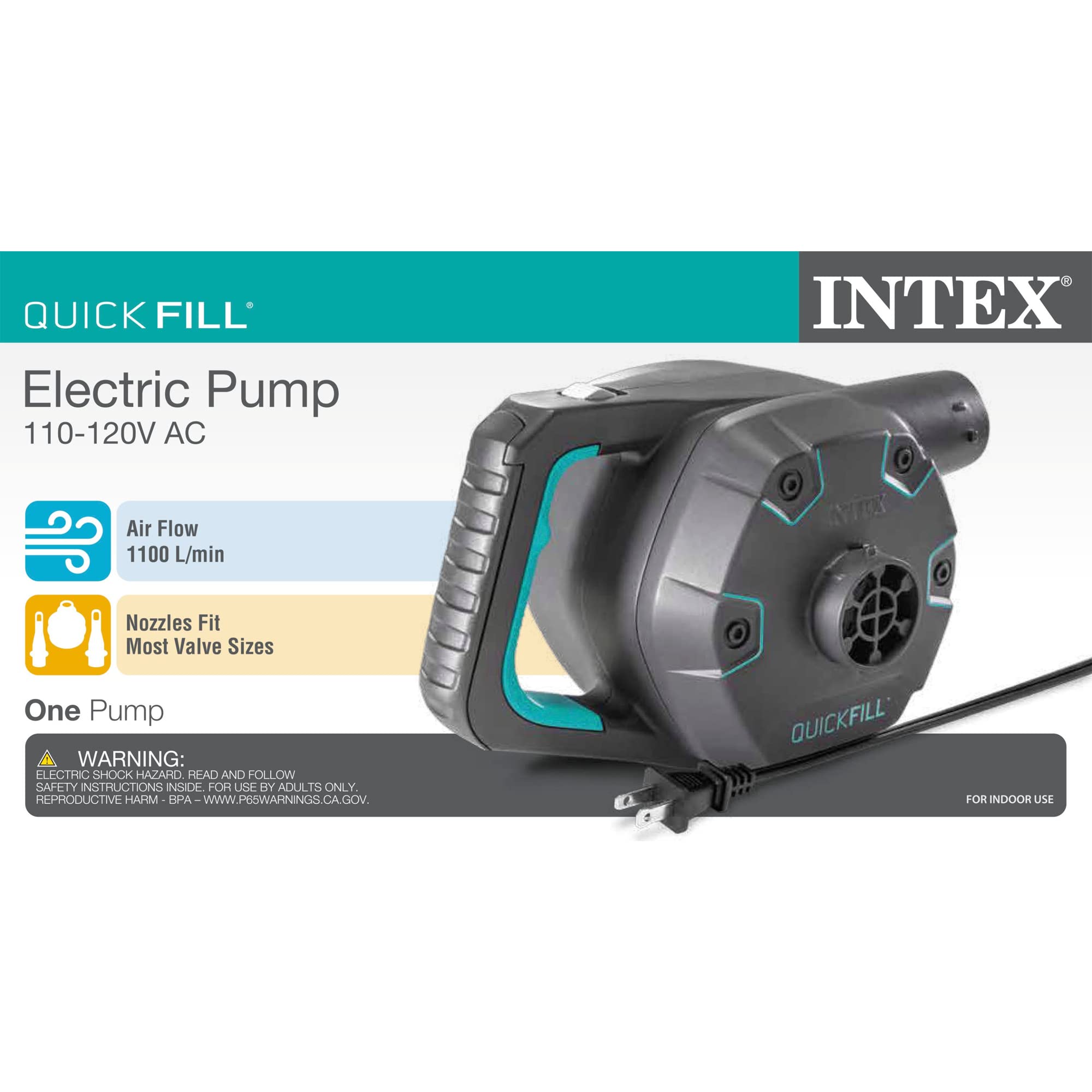 Intex Quick Fill deflate feature enabling efficient air release.
