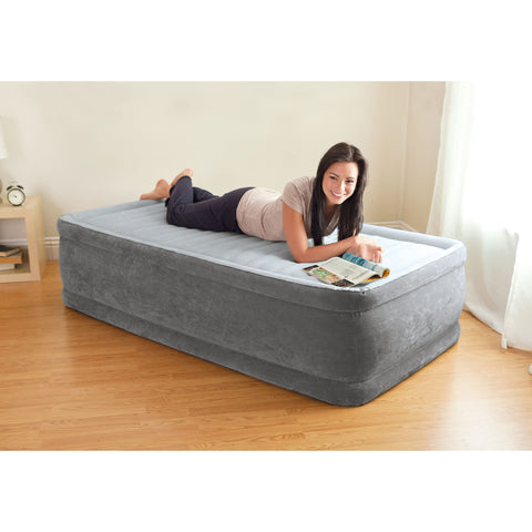 Intex edge construction helps prevent sagging for a stable sleeping surface.