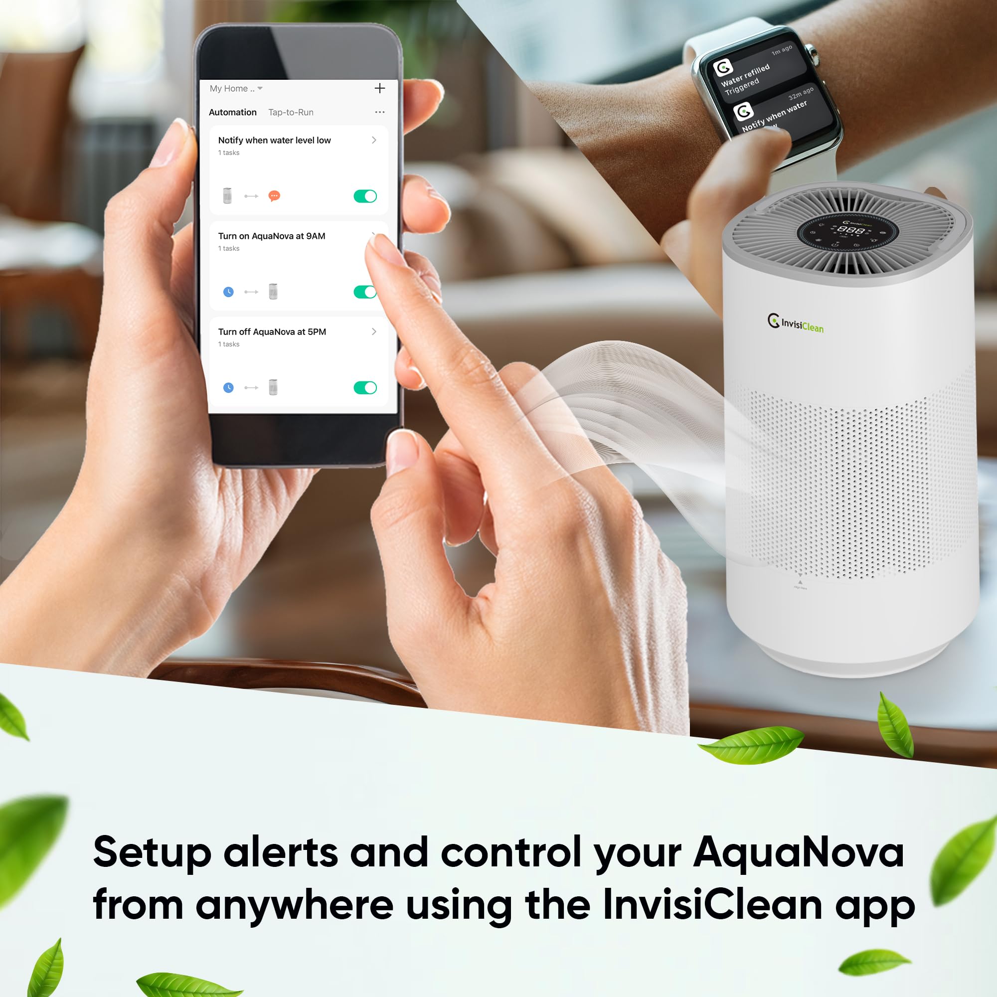 InvisiClean AquaNova water level indicator for easy refills