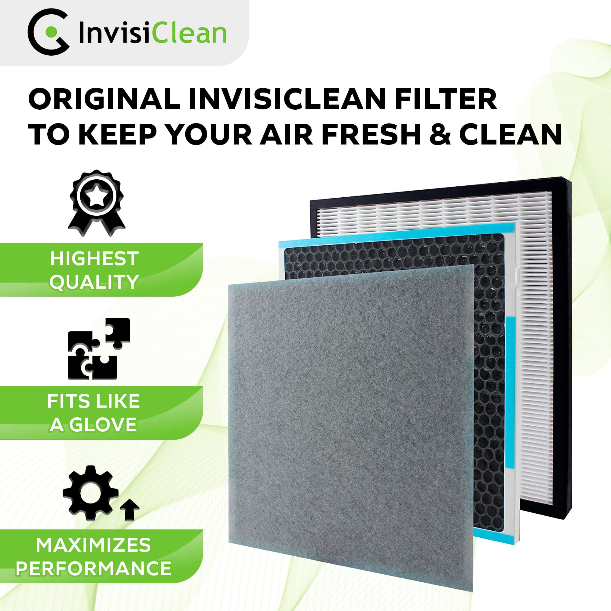 InvisiClean Aura IC-5018 prefilter protects the main filter.