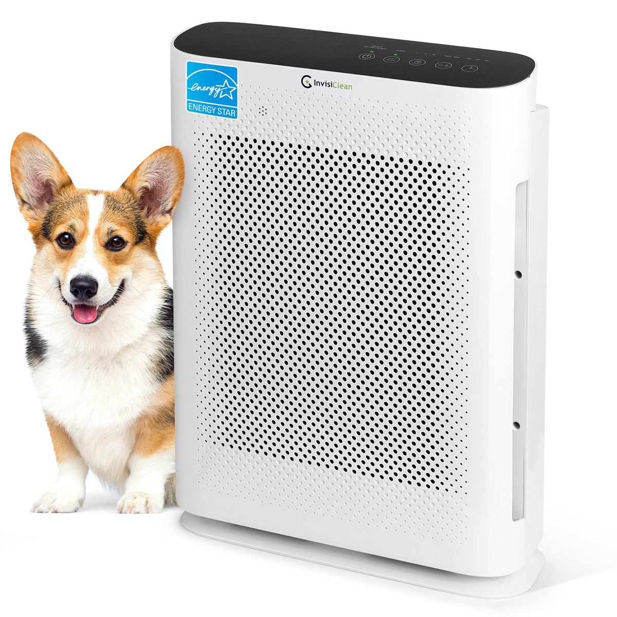 InvisiClean Aura II air purifier front view for cleaner air in living spaces