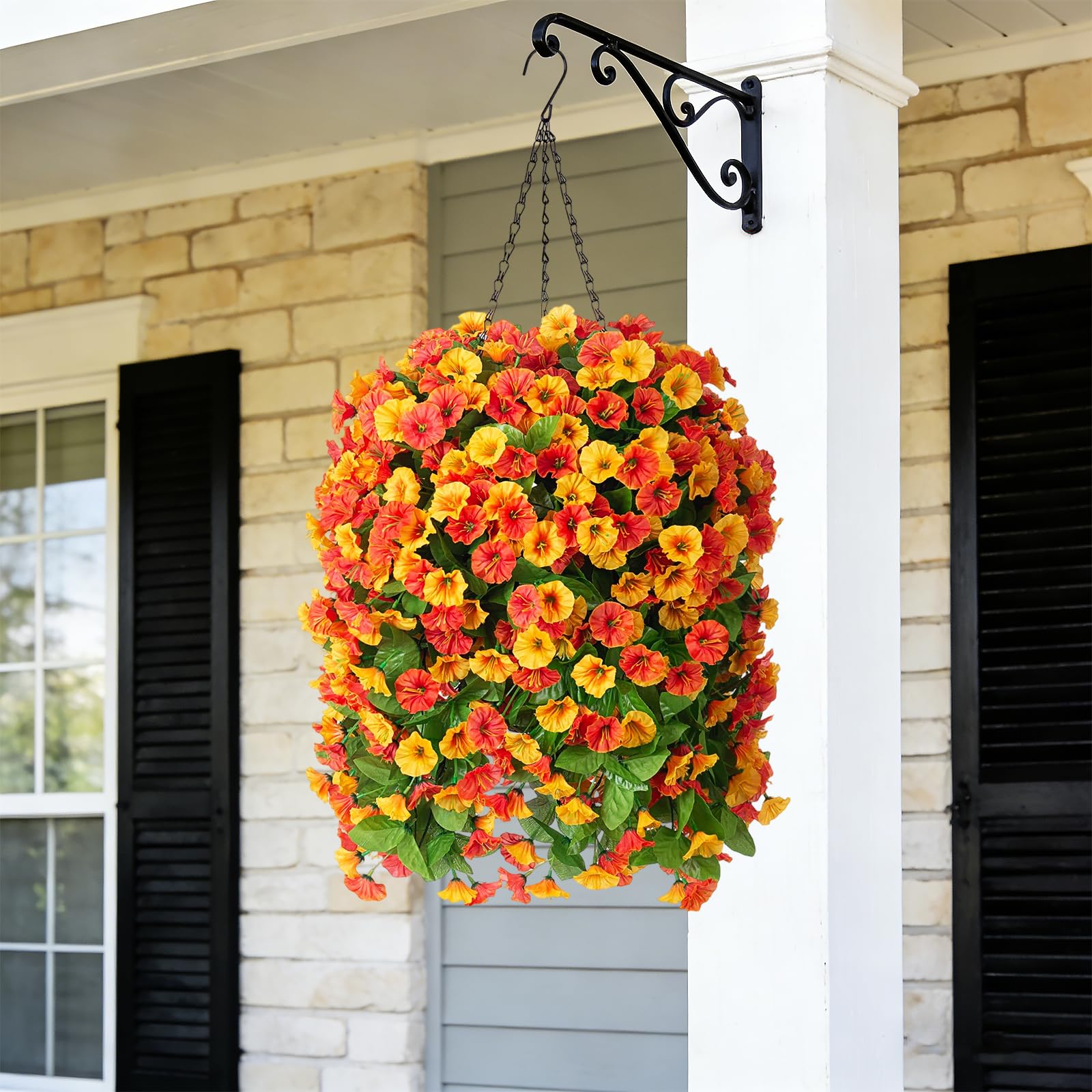 No watering needed with INXUGAO maintenance-free hanging basket display.