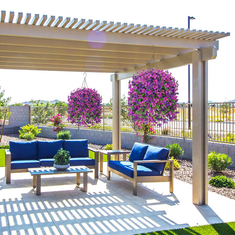 INXUGAO outdoor décor adds spring vibes to porches, patios, and balconies.