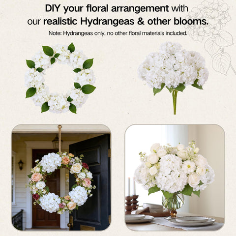 INXUGAO artificial hydrangea DIY centerpiece wreath option