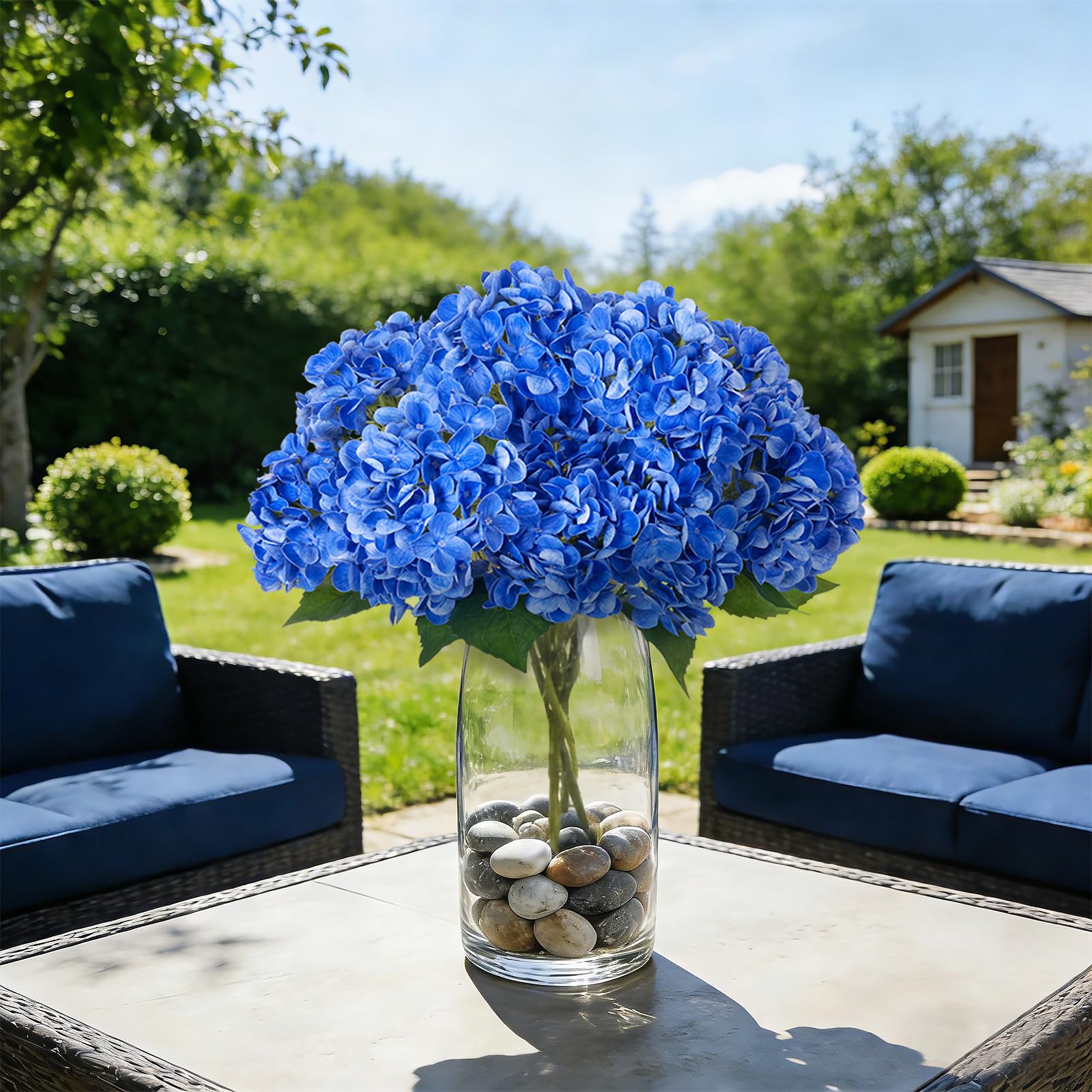 INXUGAO baby shower decor hydrangea blue add soft color