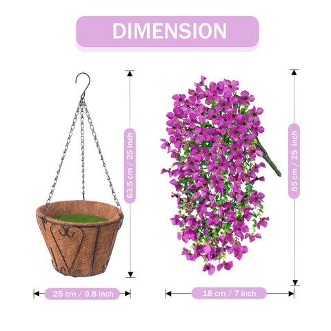 INXUGAO hanging basket assembled for easy porch decoration.