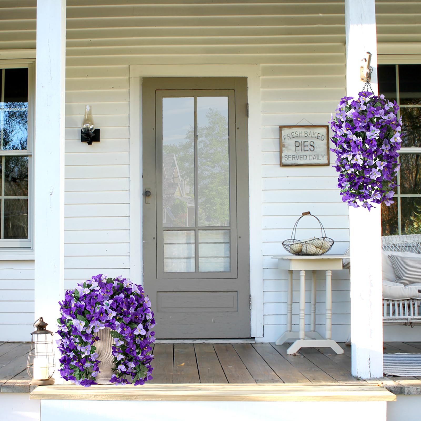 INXUGAO bougainvillea porch planters setup enhances entry with color.