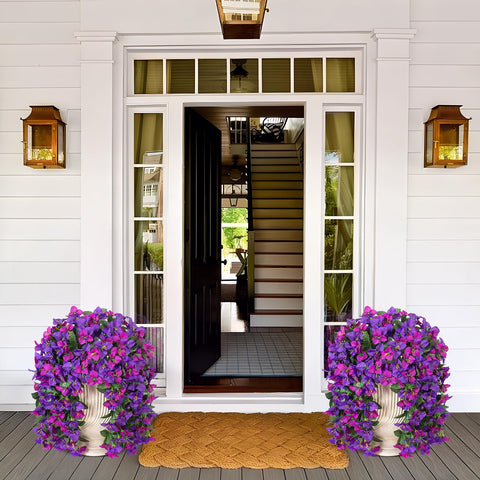 INXUGAO bougainvillea trailing vines framing the front door with lasting UV resistance.