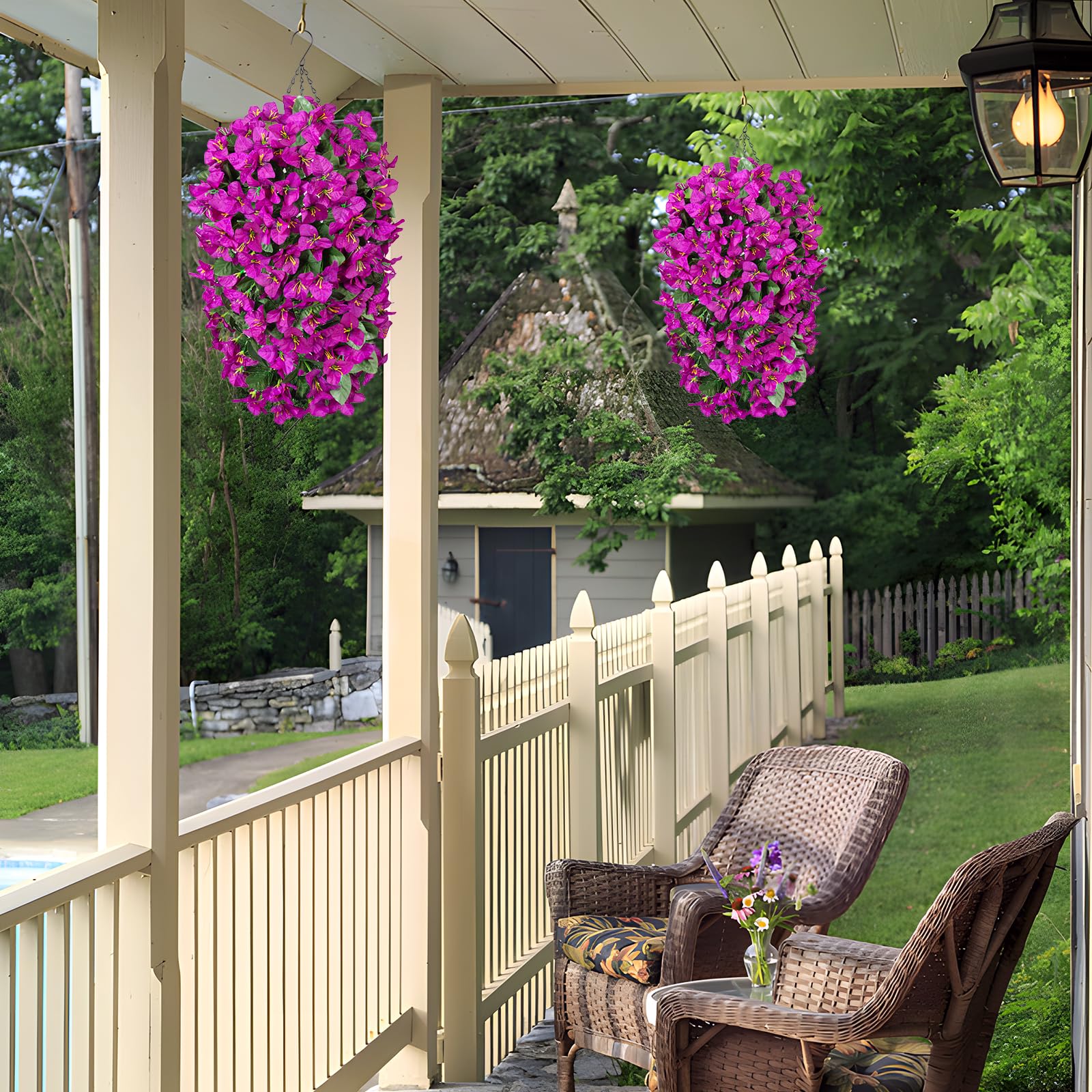 INXUGAO bougainvillea vine hanging along a balcony wall for year-round charm.